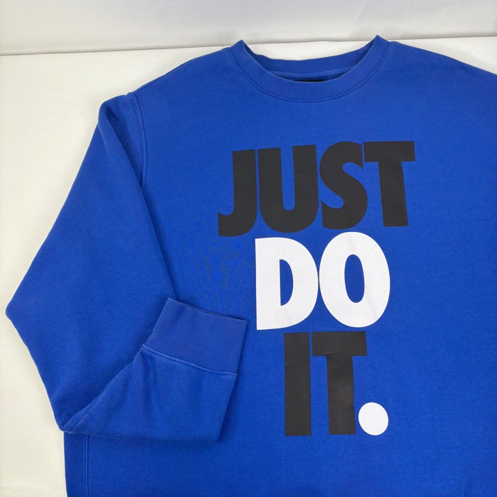 Nike Mens JDI Just Do It Graphic Crewneck Sweatshirt Blue CK2239-480 XL